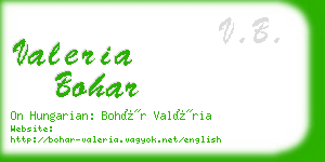 valeria bohar business card